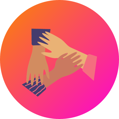 3 hands stacked on each other